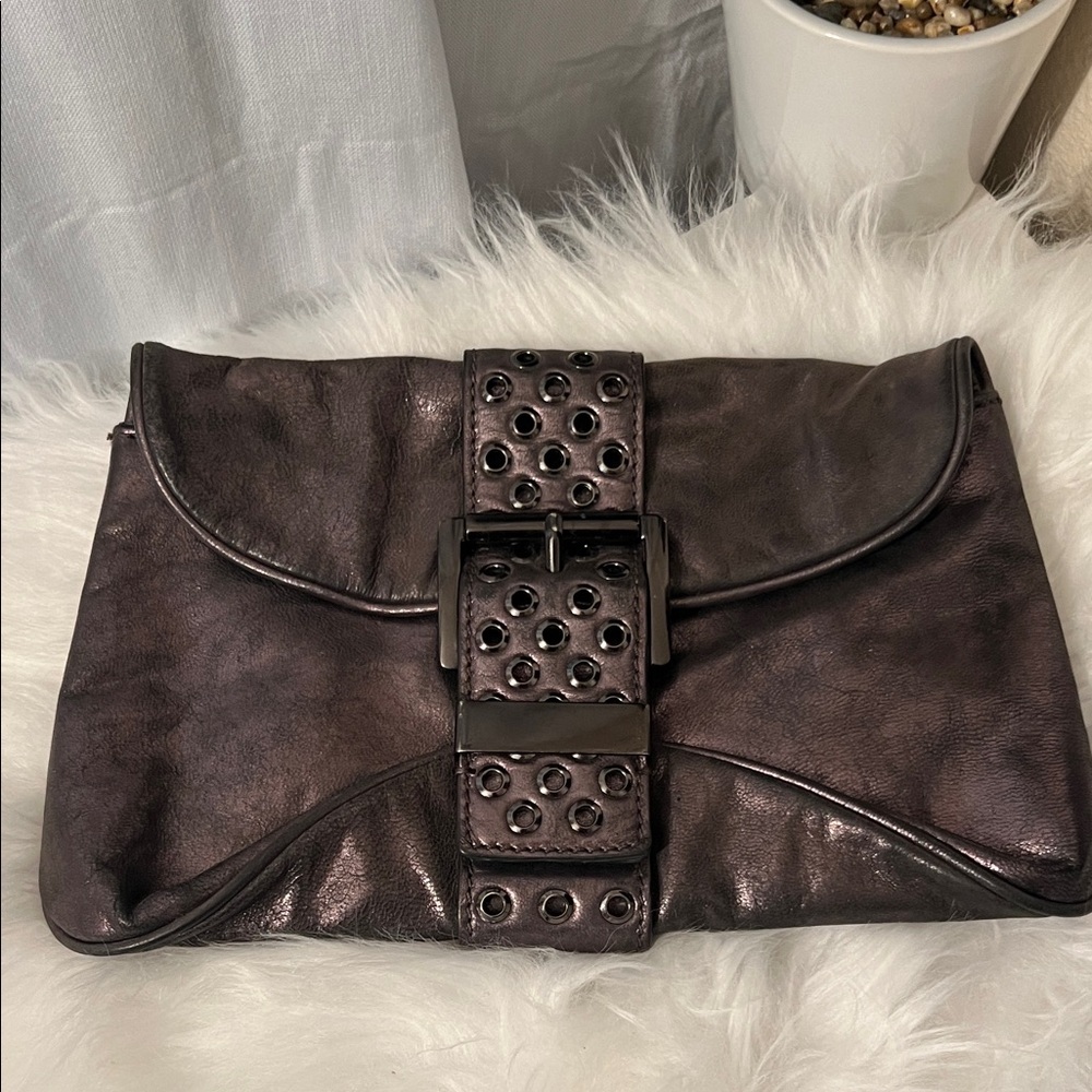 Michael Kors Shimmering Dark Clutch